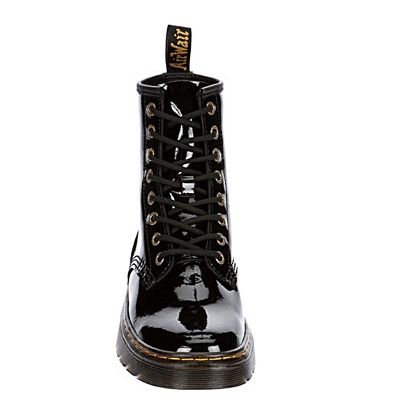 ♥️💖 NEW Dr. Martens Black Patent Leather Zavala Combat Boots NO BOX - Picture 4 of 13